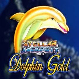 Dolphin Gold with Stellar Jackpots logo – Jackpots by Lightning Box Game at Dragonia Casino