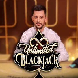 Unlimited Blackjack slot logo by Ezugi at Dragonia Casino
