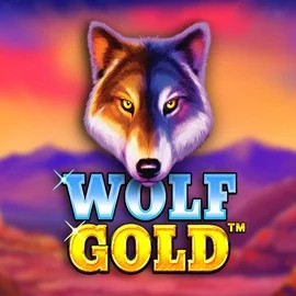 Wolf Gold slot logo by Pragmatic Play at Dragonia Casino