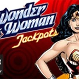 Wonder Woman Jackpots online game logo by Amaya on dragoniaacasino.com